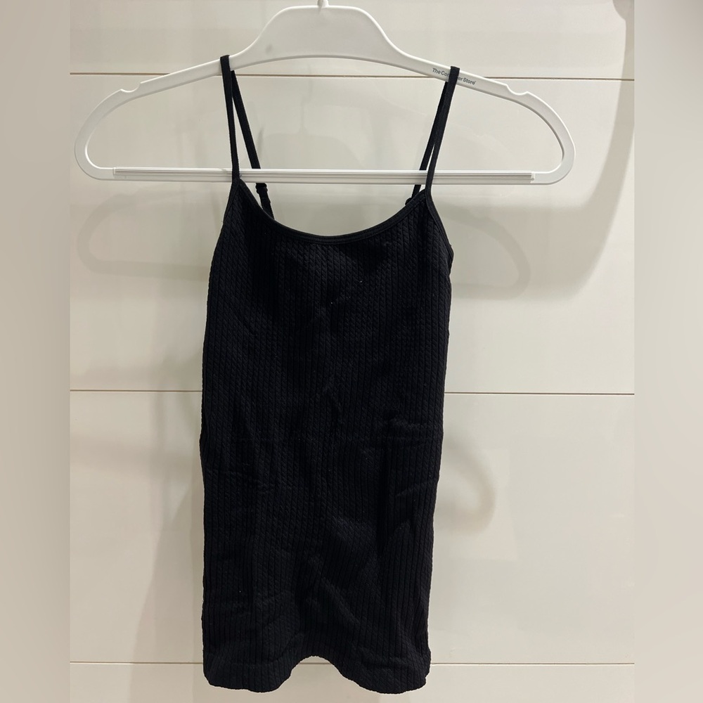 One Step Up Black Tank Top